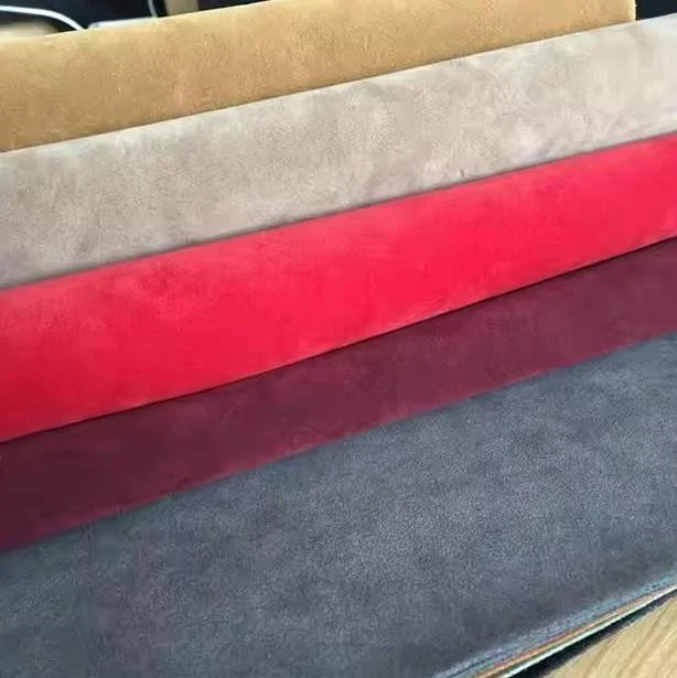 1.2mm Flocking Shoe Leather Suede Pu Leather Use For Shoe Boots