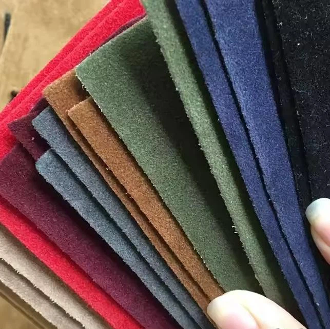 1.2mm Flocking Shoe Leather Suede Pu Leather Use For Shoe Boots