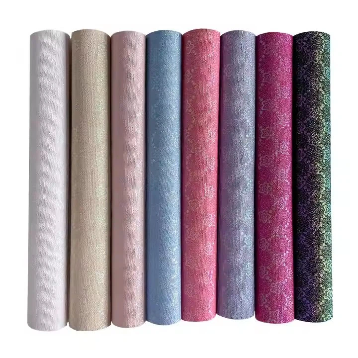 Laser Printing Synthetic Leather Flower Pattern Faux Leather Wool Back Material