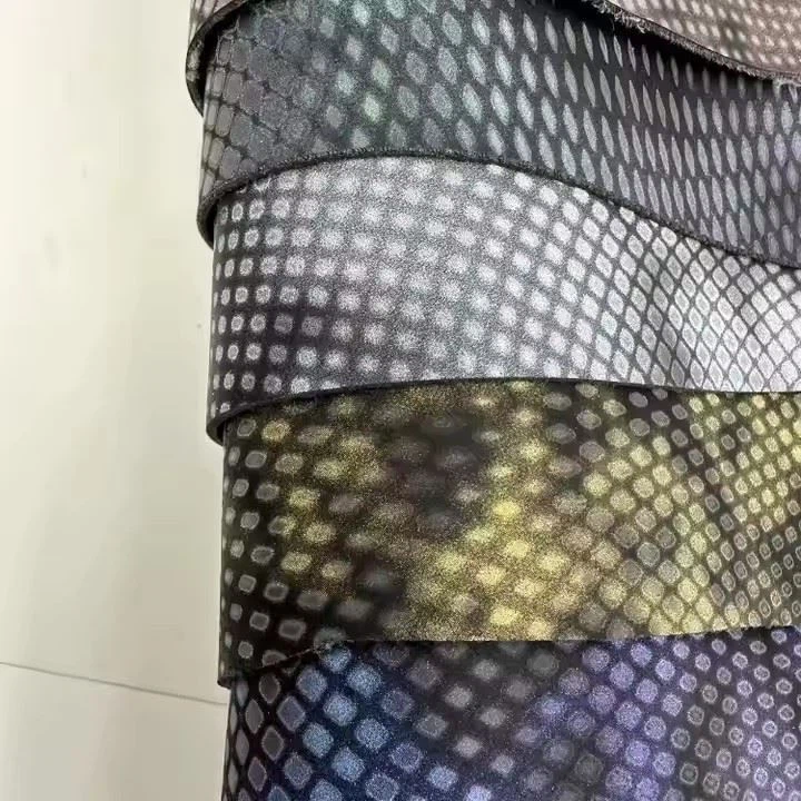 Magic Color Print Sheet Leather Crocodile Vinyl Pu Faux Leather Fabric