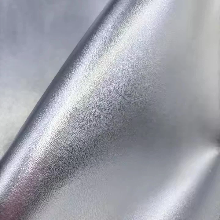 Waterproof Synthetic Leather Bright Metallic Pu Mirror Leather Fabric Rolls Recycle Material For Shoes