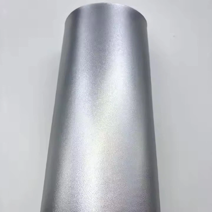 Waterproof Synthetic Leather Bright Metallic Pu Mirror Leather Fabric Rolls Recycle Material For Shoes